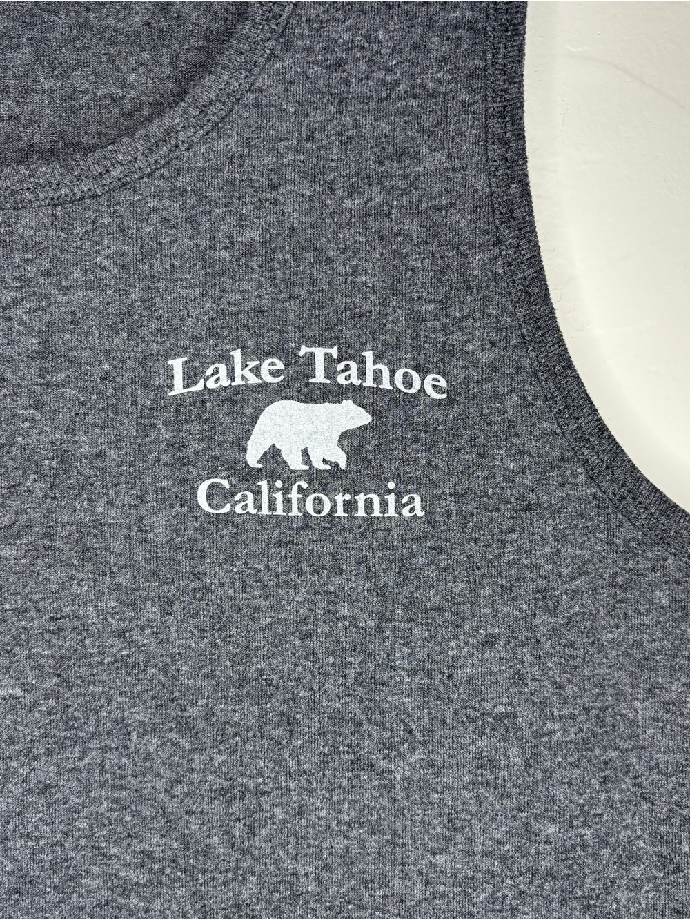 Lake Tahoe Gray Graphic Bear Tank Top Size S
Mountains outdoor